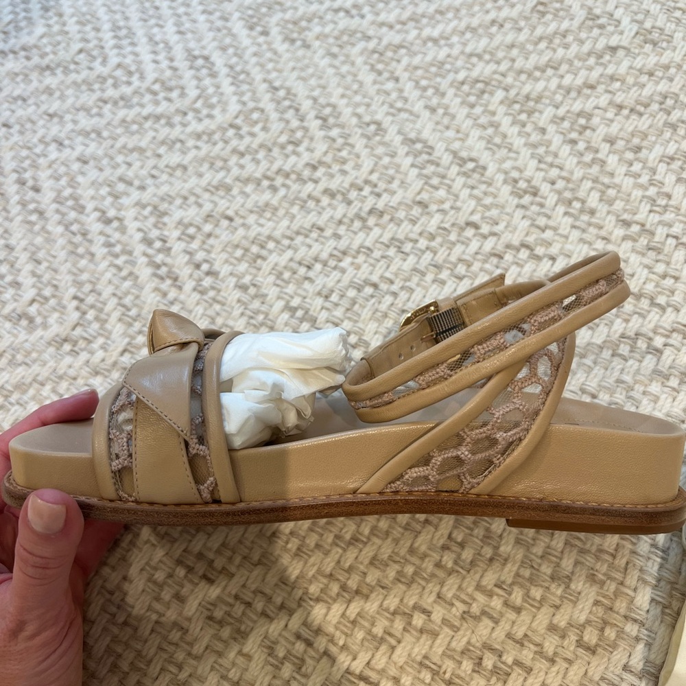 Alexandre Birman Beige Tan Leather Strappy Sandals - Picture 8 of 11